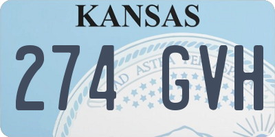KS license plate 274GVH