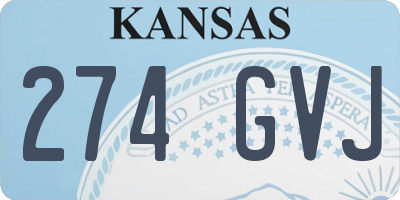 KS license plate 274GVJ