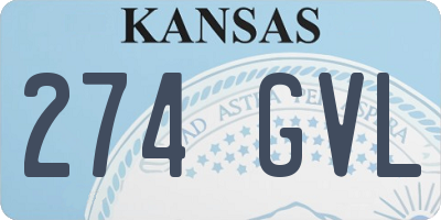 KS license plate 274GVL