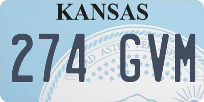 KS license plate 274GVM