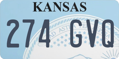 KS license plate 274GVQ