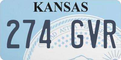 KS license plate 274GVR