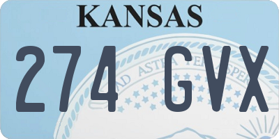 KS license plate 274GVX