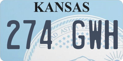 KS license plate 274GWH