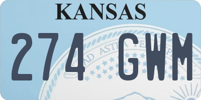 KS license plate 274GWM