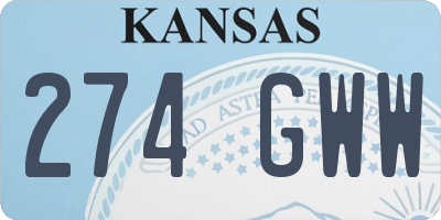 KS license plate 274GWW