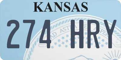 KS license plate 274HRY