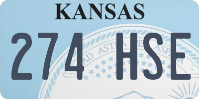 KS license plate 274HSE