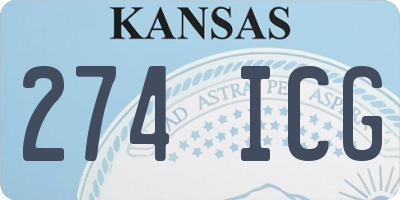 KS license plate 274ICG