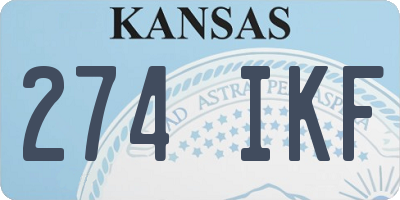 KS license plate 274IKF