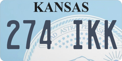 KS license plate 274IKK