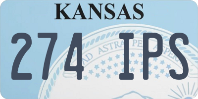 KS license plate 274IPS