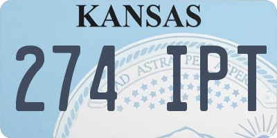 KS license plate 274IPT
