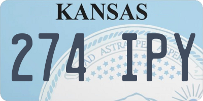 KS license plate 274IPY