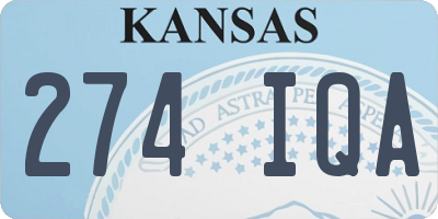 KS license plate 274IQA