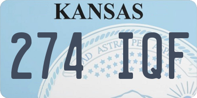 KS license plate 274IQF