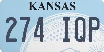 KS license plate 274IQP