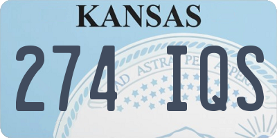 KS license plate 274IQS