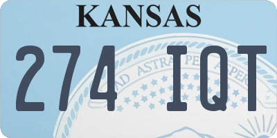 KS license plate 274IQT