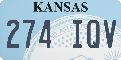 KS license plate 274IQV