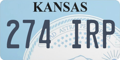 KS license plate 274IRP