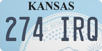 KS license plate 274IRQ