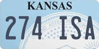 KS license plate 274ISA