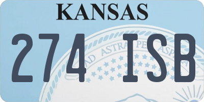 KS license plate 274ISB
