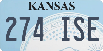KS license plate 274ISE