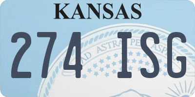KS license plate 274ISG