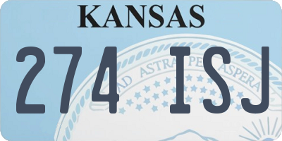 KS license plate 274ISJ