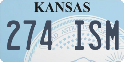 KS license plate 274ISM