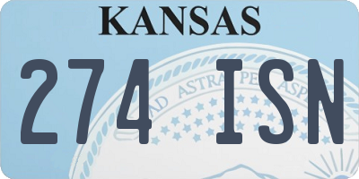 KS license plate 274ISN