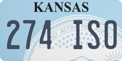 KS license plate 274ISO
