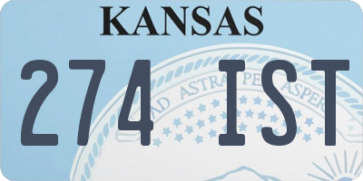 KS license plate 274IST