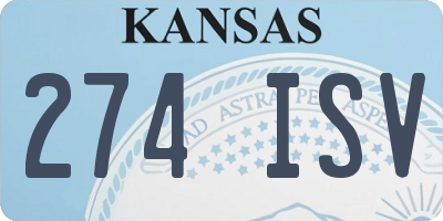KS license plate 274ISV