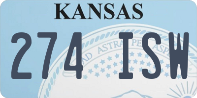 KS license plate 274ISW