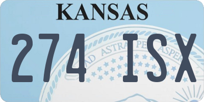 KS license plate 274ISX