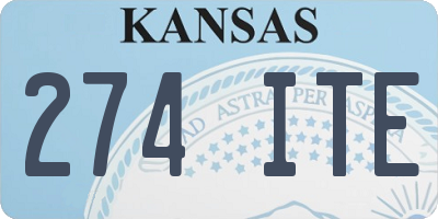KS license plate 274ITE
