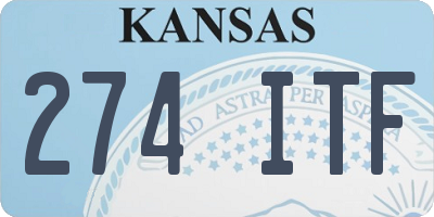 KS license plate 274ITF