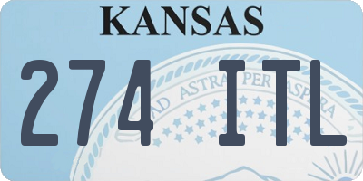 KS license plate 274ITL