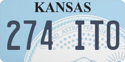 KS license plate 274ITO
