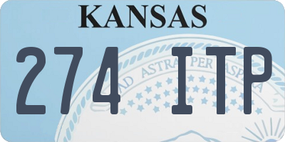 KS license plate 274ITP