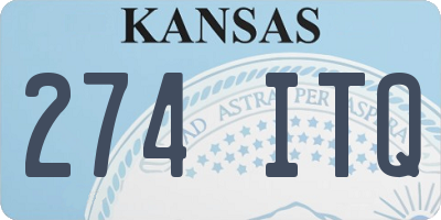 KS license plate 274ITQ