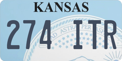 KS license plate 274ITR