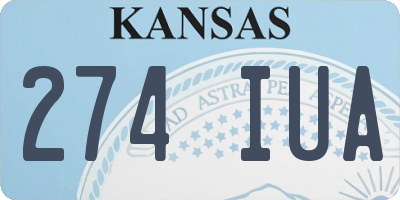 KS license plate 274IUA