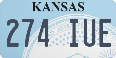 KS license plate 274IUE