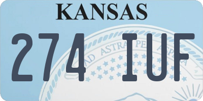 KS license plate 274IUF