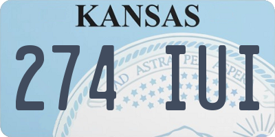 KS license plate 274IUI
