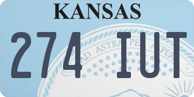 KS license plate 274IUT
